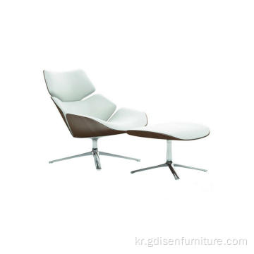 현대적인 디자인 가구 새우 회전 안락 의자 하이 백우스